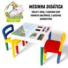 Mesa Didática Infantil Com Cadeiras 49cm - Mesinha Educativa de Atividades para Criança