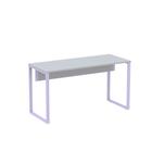 Mesa Diretora Tubular P25 Pandin 1,50,6 M Cinza e Lilas