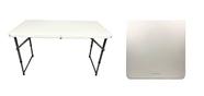 Mesa Dobrável 1,22M Vira Maleta Altura Ajustável Branco