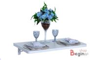 Mesa Dobrável Com Suporte 80X40Cm Branca - Móveis Begin