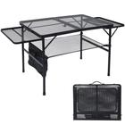 Mesa dobrável para churrasco JOUYEK Portable Camping 90x60cm preta