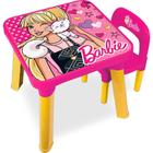 Mesa E Cadeira Infantil Com Porta Objetos Barbie 6926-9 - Fun (4389)