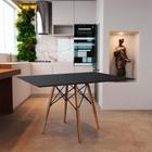 Mesa Eames Eiffel Retangular Tampo de Madeira 120x75cm Preto - NEW GREEN