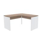 Mesa em l p/ escritório 125x125 pandin p25 - naturalle/branco