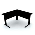 Mesa em l p/ escritório 140x140 pandin maxxi - preto