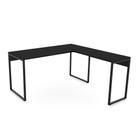 Mesa Escritório em L 150cm Martinucci Iron IRML1515PPP Home Office Preto