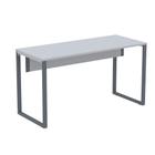 Mesa Escritório P25 TUB Pandin 134 cm (Larg) Tampo MDP Cinza Pé Aço Tubular Grafito