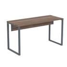 Mesa Escritório P25 TUB Pandin 150 cm (Larg) Tampo MDP Walnut Pé Aço Tubular Grafito