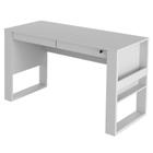 Mesa Escrivaninha 2 Gavetas 127x74,5x60cm Branco Tecnomobili