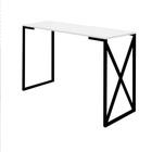 Mesa Escrivaninha 90cm Bex Home Office Industrial Consultório Ferro Preto MDF Off White - Ahz Móveis