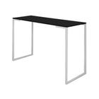 Mesa Escrivaninha 90cm Stan Home Office Industrial Consultório Ferro Branco MDF Preto - Ahz Móveis