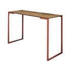 Mesa Escrivaninha 90cm Stan Home Office Industrial Consultório Ferro Bronze MDF Demolição - Ahz Móveis