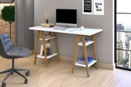 Mesa Escrivaninha Cavalete Branco -Quality