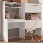 Mesa Escrivaninha com Estante para Livros Carmel 2 Portas 1 Gaveta Branco - Art In Móveis