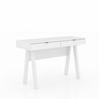 Mesa Escrivaninha Escritório 2 Gavetas ME4128 Branco - Tecnomobili