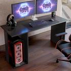 Mesa Escrivaninha Gamer Valorant Estilo Moderno Com Espaço Para Gabinete E Monitores