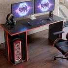 Mesa Escrivaninha Gamer Valorant Estilo Moderno Com Espaço Para Gabinete E Monitores