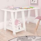 Mesa Escrivaninha Infantil Skye 1 Prateleira Branco - Politorno