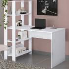Mesa Escrivaninha Match 3 Prateleiras Branco - Artely