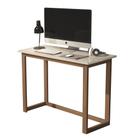 mesa escrivaninha offwhite com pes de madeira pequena