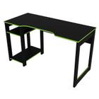 Mesa Gamer 136x75x60 cm Preto/Verde Tecnomobili