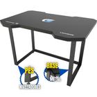 Mesa Gamer Fortrek Vickers Preta Azul Com base de Metal Maior Resistência e Estabilidade para monitor, teclado, mouse e outros acessórios