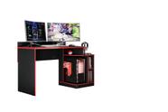 Mesa Gamer Play Preto e Vermelho