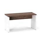 Mesa Gerência Pé Painel P25 Pandin 1,35 M Walnut e Branco