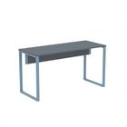 Mesa Gerência Tubular P25 Pandin 1,35 M Grafito e Azul Dali