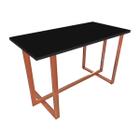 Mesa Halden c/ Tampo 120 x 60 cm Escritório Cobre/Preto