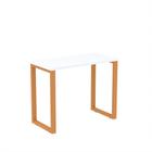 Mesa Home Office Tubular P25 Pandin 90 CM Branco e Laranja