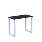 Mesa Home Office Tubular P25 Pandin 90 CM Preto e Lilas