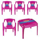 Mesa Infantil + 4 Cadeiras Arqplast Brinquedos 3+ anos