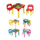 Mesa Infantil Com 02 Cadeiras e Divisórias