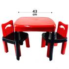 Mesa Infantil Com 2 Duas Cadeiras Mesinha Criança Vermelha - SIMOTOYS