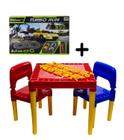 Mesa Infantil Divertida Educativa + Pista Autorama Corrida - Tritec e DM Toys