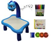 Mesa Infantil Mini Projetor Led Desenho Pintar Educacional Brinquedo Criança Mesinha presente pedagógico +4 Anos