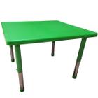 Mesa Infantil Plástico Com Altura Ajustável 88x88x56cm Verde