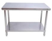 Mesa inox tampo duplo com 150x70 1,50m zepper ZPM2T1500