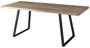 Mesa Jantar Boston Retangular Edge Driftwood Base Grafite 160cm - 54592