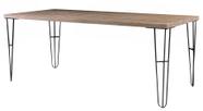 Mesa Jantar Bronx Madeira Driftwood Pes Aco Grafite 190cm - 38358