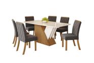 Mesa Jantar Epic 180 6 Cadeiras Vita Marrom - Henn