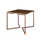 Mesa Jantar Industrial Amêndoa Quadrada 90cm Base Cobre V - CASA PRIME