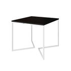 Mesa Jantar Industrial Quadrada Preta 90cm Base V Ferro Branco - Up Home