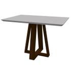 Mesa Jantar Léctus Amêndoa 120x80cm Pés Madeira - New Ceval