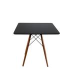 Mesa Jantar Quadrada Eiffel 90X90 Cm Preto Mdf Charles Eames - Universal Mix