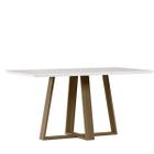 Mesa Jantar Retangular 170 x 90 Com Vidro 3mm Lectus Sem Cadeiras - New Ceval