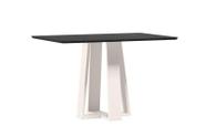 Mesa Jantar Rubi 120X80 Off White/Preto - NC