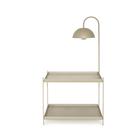 Mesa Lateral com Luminária Dublin 75 cm - Taupe