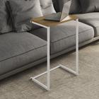 Mesa Lateral De Apoio de Sofá Charmme Ferro Branco 70cm Industrial Elegante - Imperio Roma